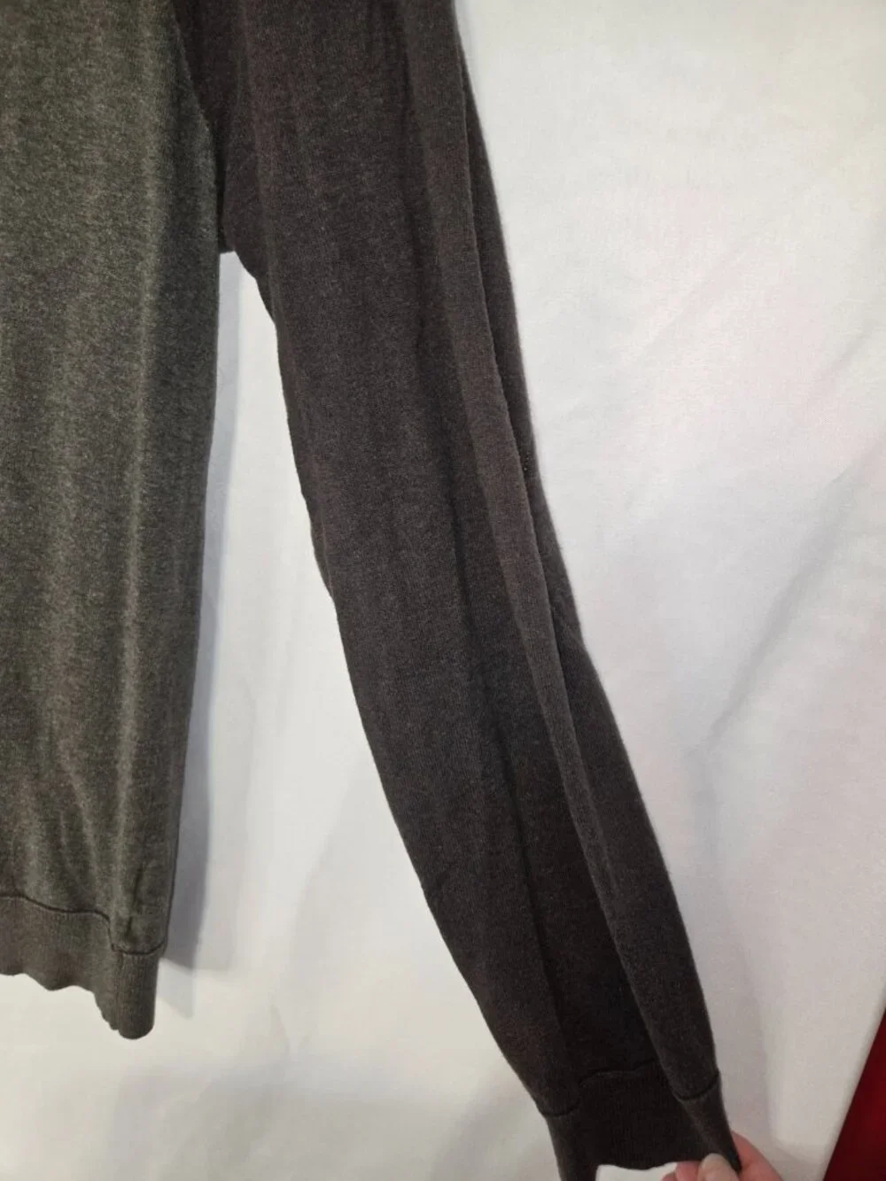 Banana Republic Black/Grey Men's Cotton and Cashmere Pullover Size Large